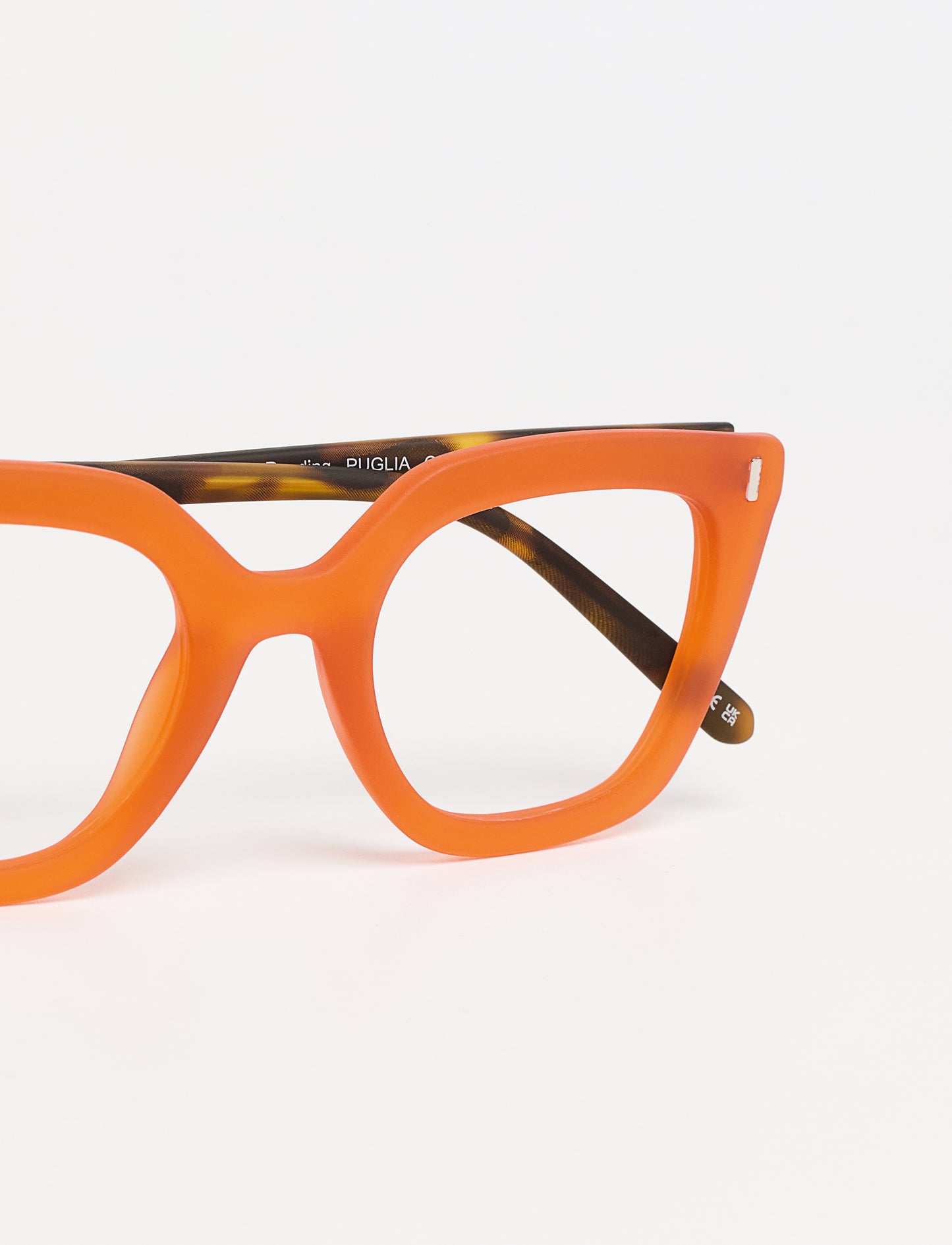 Gafas Puglia Rubber Orange/Green Tortoise fronta